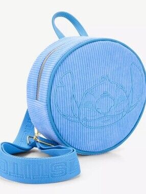 NWT! Loungefly Lilo & Stitch Corduroy Embroidered Convertible Mini Backpack